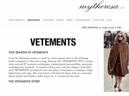 MyTheresa пополнился вещами из коллекции Vetements FW17/18