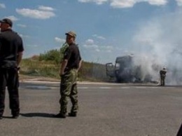 В районе Мариуполя горел зерновоз (ФОТО+ВИДЕО)