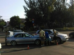 На Соборной в Николаеве не разминулись "Suzuki" и "BMW" (ФОТО)