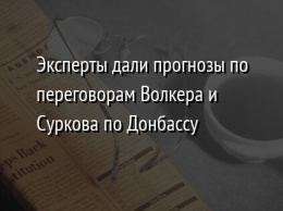 Эксперты дали прогнозы по переговорам Волкера и Суркова по Донбассу