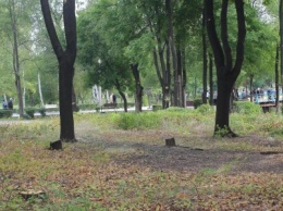 В Мирнограде приводят в порядок парк возле мемориала Памяти