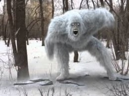 В центре российского Кемерово прячется голый снежный человек
