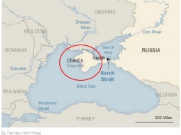 New York Times графически изобразил Крым тем же цветом, что и РФ