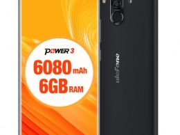 Безрамочный смартфон Ulefone Power 3 получил батарею на 6080 мАч