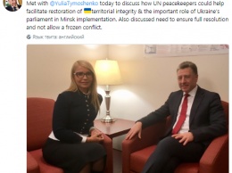 Волкер встретился с Тимошенко в Вашингтоне