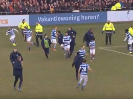 В Нидерландах болельщики избили футболистов (видео)