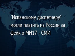 "Испанскому диспетчеру" могли платить из России за фейк о MH17 - СМИ