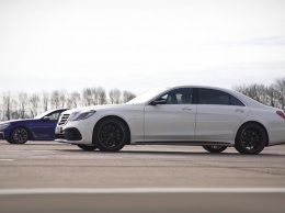 «Горячие» седаны Mercedes-AMG S63 и BMW M760i сравнили в гонке (ВИДЕО)
