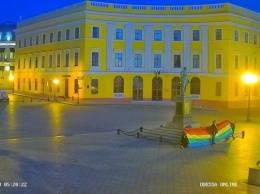 В Одессе развернули огромный ЛГБТ флаг