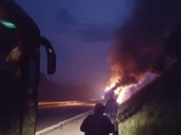 В Хорватии на автостраде загорелся польский автобус, перевозивший паломников