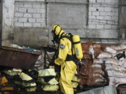 В Запорожье на территории завода загорелись мешки с селитрой - на ликвидацию пожара выехало 25 спасателей, - ФОТО