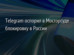 Telegram оспорил в Мосгорсуде блокировку в России