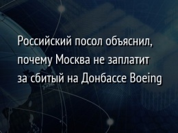 Российский посол объяснил, почему Москва не заплатит за сбитый на Донбассе Boeing
