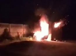Пожар в Днепре: догхантеры подожгли домик для собак