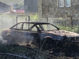В Запорожье пылало авто (Фото)