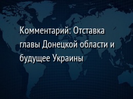 Комментарий: Отставка главы Донецкой области и будущее Украины