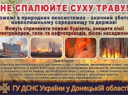 Краматорчанам на заметку: в Украине объявлена чрезвычайная пожарная опасность