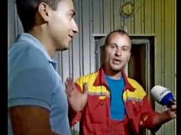 Пьяный в хлам сотрудник автозаправки из Южноукраинска попал в сюжет телеканала «Интер»