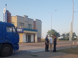 В Бердянске зерновоз заблокировал движение на шоссе