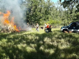 Криворожские спасатели учились тушить пожары в лесу