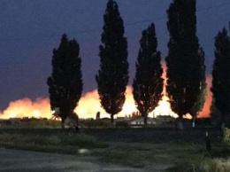 В Бердянске в микрорайоне Колония масштабный пожар