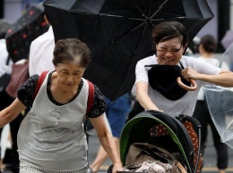 На Японию обрушился сильнейший тайфун "Джеби"