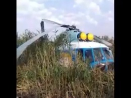 Под Харьковом упал вертолет ГСЧС (ВИДЕО)