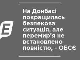 На Донбассе улучшилась ситуация с безопасностью, но перемирие не установлено полностью, - ОБСЕ