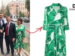 Жена Олега Ляшко носит платье-халат стоимостью 108 тысяч гривен
