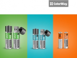 ColorWay представила пальчиковые аккумуляторы, заражающиеся от USB-порта