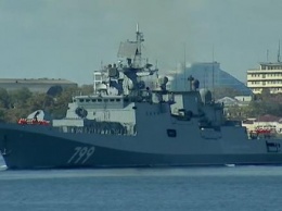 Фрегат «Адмирал Макаров» пришел из Средиземного моря в Севастополь