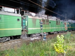 В Кировоградской области пылал товарный поезд