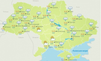 Пятница в Украине будет теплая, но дождливая