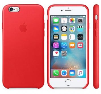 Apple выпустила специальную версию кожаного чехла для iPhone 6s в рамках программы (PRODUCT)RED