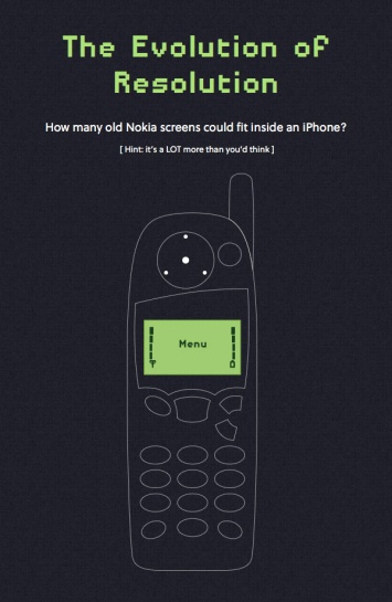 Сколько дисплеев Nokia 5110 может уместиться на экране iPhone 6s Plus