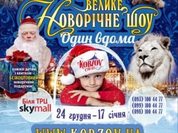 Цирк "Кобзов" покажет Большое Новогоднее шоу "Один дома"