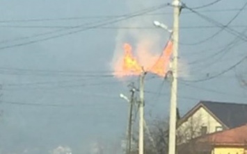 На Закарпатье разгерметизация газопровода "Союз". Загорелся газ, столб пламени - 50 метров