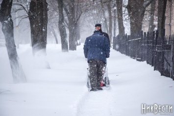 В Николаевской области выпала практически годовая норма снега