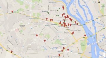 Карта камер фотофиксации нарушений ПДД: Киев