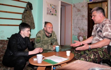 Савченко встретилась с Ярошем в АТО (фото)