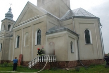 Под Львовом загорелась церковь "Княгини Ольги"