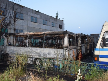 Появилось видео поджога 6 автобусов, курсирующих по маршруту «Николаев - Одесса»