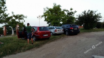 Иностранцы в Одесской области паркуют машины на газоне (фотофакт)
