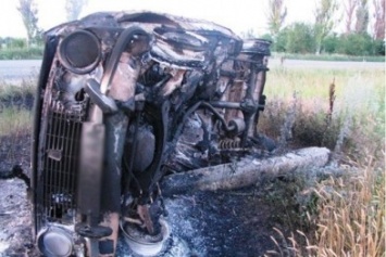 В Кировоградской области произошло ДТП - водитель заживо сгорел в автомобиле