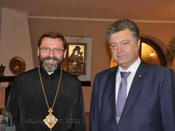П.Порошенко во время встречи с главой УГКЦ обсудил гуманитарную акцию "Папа для Украины"
