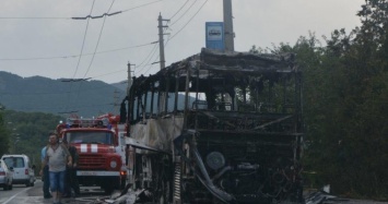 В сгоревшем на трассе Алушта-Симферополь автобусе ехали 44 пассажира из РФ