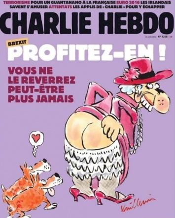 Charlie Hebdo в номере про Brexit нарисовал королеву без штанов