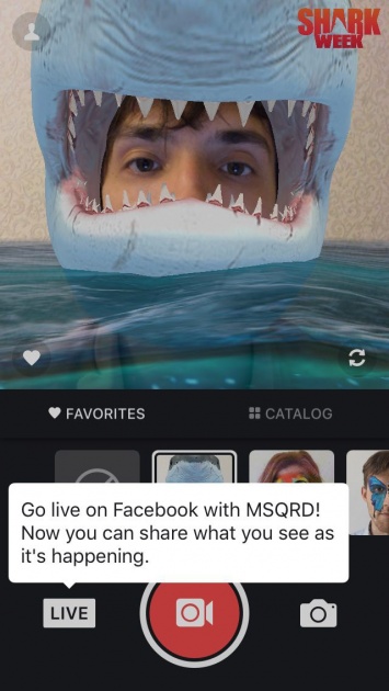 MSQRD запустил сервис прямых видеотрансляций на основе Facebook Live