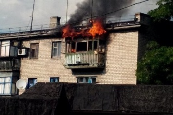 В Каменском на Васильевской горел балкон