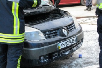 В центре Краматорска горел автомобиль